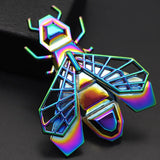 Colorful Plated Bee Brooch for Women Men