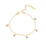 Colorful CZ Star Charms Bracelet for Women