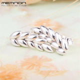 Curved Grains Silver 925 Stud Earrings for Women