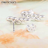 Curved Grains Silver 925 Stud Earrings for Women