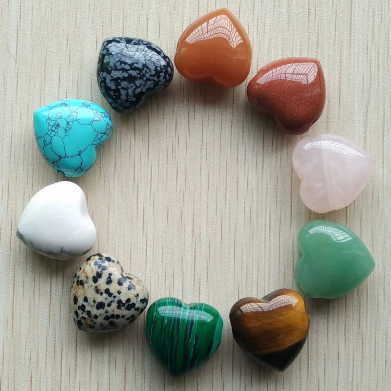 Natural Stone Charms Pendants for Jewelry Making 25mm 10pcs/lot