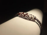 Red DZI 10*30mm 21eyes bracelet woven rope diamond knot safety knot