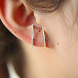 Delicate CZ 925 Sterling Silver Earrings