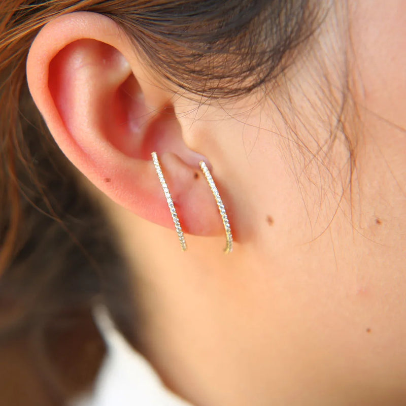 Delicate CZ 925 Sterling Silver Earrings