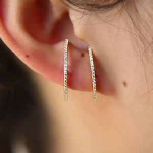 Delicate CZ 925 Sterling Silver Earrings