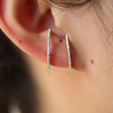 Delicate CZ 925 Sterling Silver Earrings