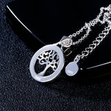 Women Round Fire Opal Necklace 925 Sterling Silver