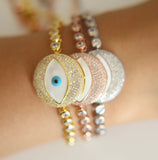 Evil Eye CZ & Enamel Women's Bracelets Pulseira Jewelry