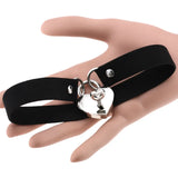 Heart Pendant Faux Leather Choker Necklace 16 Colors