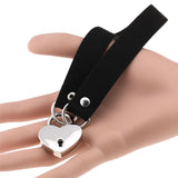 Heart Pendant Faux Leather Choker Necklace 16 Colors