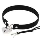 Heart Pendant Faux Leather Choker Necklace 16 Colors