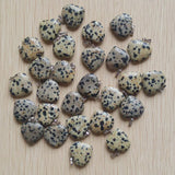 Heart Shaped Stone Charms Pendants for Jewelry Making 50pcs/lot