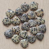 Heart Shaped Stone Charms Pendants for Jewelry Making 50pcs/lot