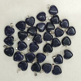 Sand Stone Love Heart Pendants Charms for Jewelry Making 16mm 50pcs/lot