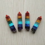 Natural Stone 7 Colors Pillar Charms 10x32mm Pendants 4pcs/lot