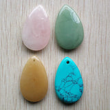 Natural Stone Water Drop Shape Pendants 10pcs