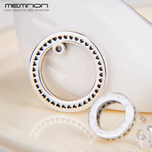 Forever Signature Stud Earrings 925 Sterling Silver Love Double Circle Earring