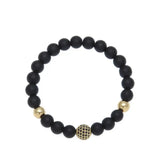 Men Women Jewelry Round Bead CZ Ball DIY Hand Bracelet