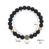 Men Women Jewelry Round Bead CZ Ball DIY Hand Bracelet