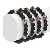 Men Women Jewelry Round Bead CZ Ball DIY Hand Bracelet