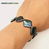 Baroque Pearl Bracelet with Green Flat Shape Pearls