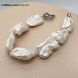 Baroque Pearls Bracelet Bangle Cultured Pearl for Girl