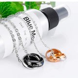 King & Queen Crown Necklace Set Titanium Steel Couple Gift