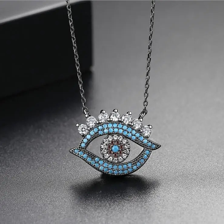 Turquoise Evil Eye Necklace for Women