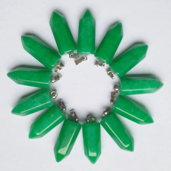 Hexagonal Pillar Pendants for DIY Necklace Making 20pcs/Lot