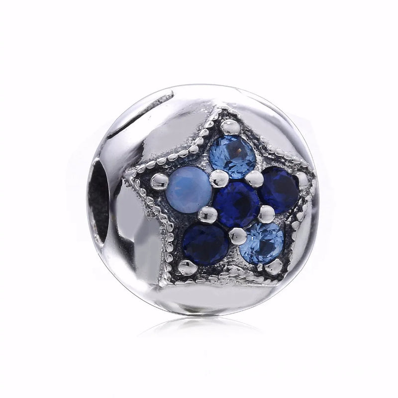Winter Star Clip Charm Sterling Silver CZ Fit Bracelet