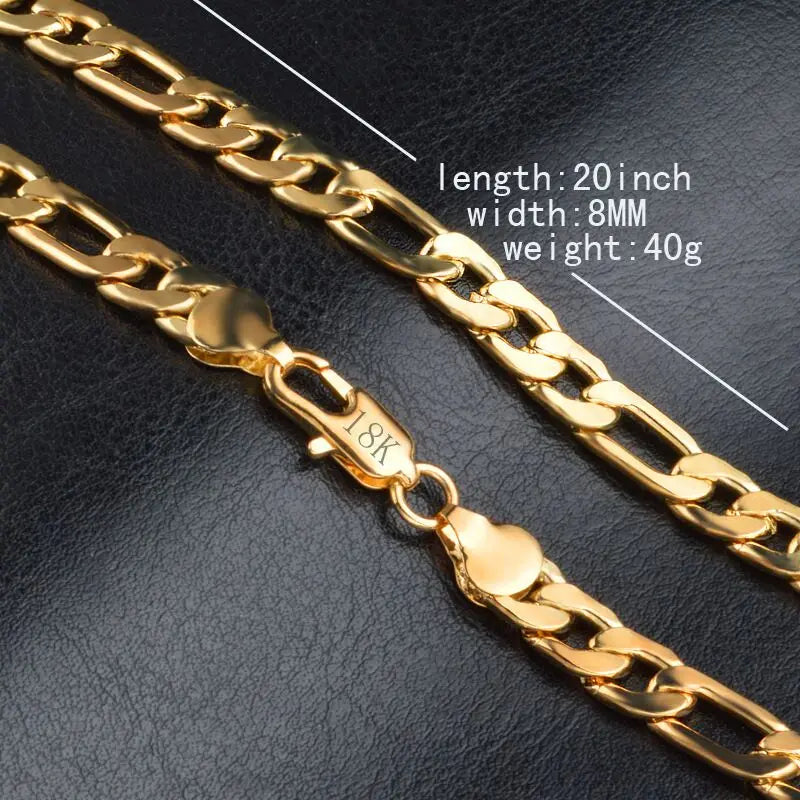 High Quality 18K Vacuum Plating 8mm Chain Necklace