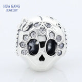 925 Sterling Silver Heart Bow Charm Bracelet Women Jewelry