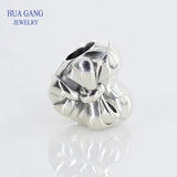925 Silver Heart Bow Charm Bracelet Women Jewelry