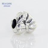 925 Silver Heart Bow Charm Bracelet Women Jewelry