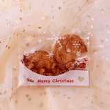 100pcs Xmas Plastic Cookies Packaging Bags Self Adhesive Gift Bag