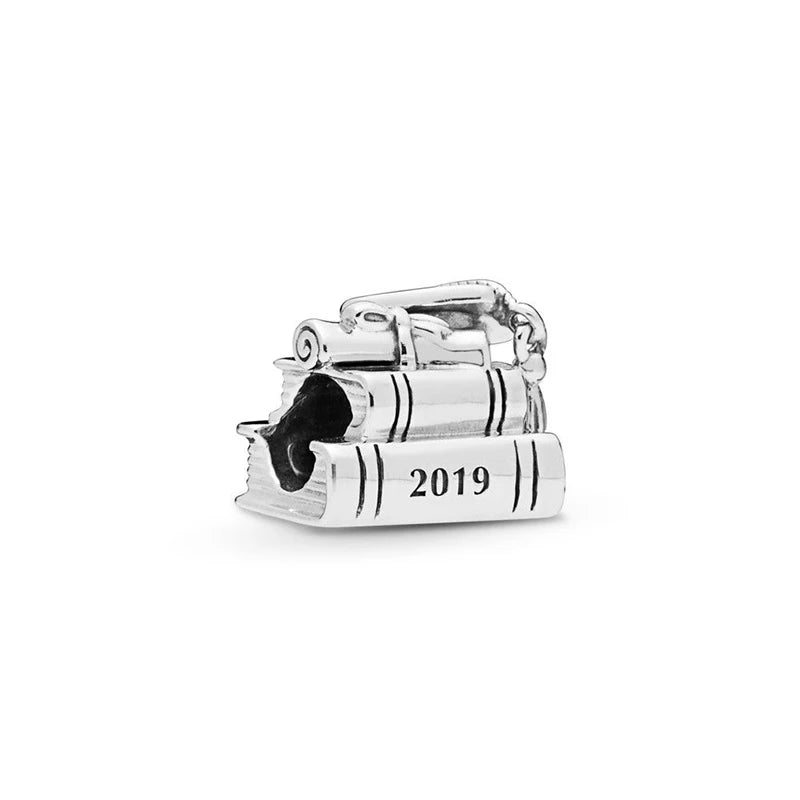 High 925 Sterling Silver Graduation Charms for DIY Jewelry