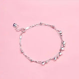 925 Silver Star Beads Bracelet S925 Chain for Women Girls