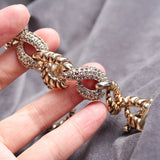 Vintage Punk Rock Style Bangles with Rhinestones