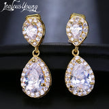 Zirconia Wedding Clip Earrings for Women Silver Crystal Earings