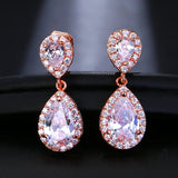 Zirconia Wedding Clip Earrings for Women Silver Crystal Earings