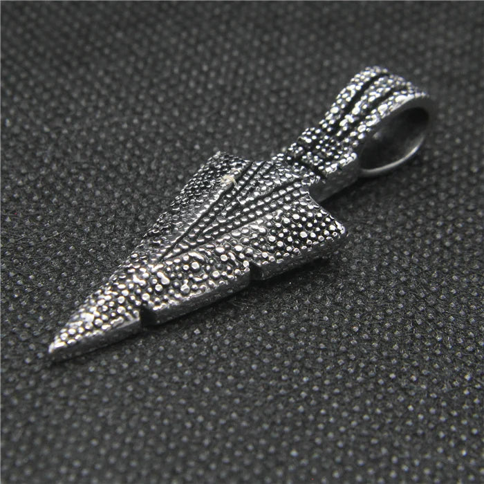 Punk Arrow Pendant 316L Stainless Steel Dots Sharp Arrow Pendant