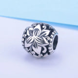 925 Silver Flower Charms with CZ for Bangles & Bracelets