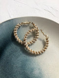 Elegance Pearl Stone Hoop Earrings for Women