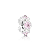 S925 Sterling Silver Heart Beads for DIY Bracelet Jewelry