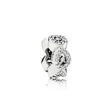 S925 Sterling Silver Heart Beads for DIY Bracelet Jewelry