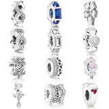S925 Sterling Silver Heart Beads for DIY Bracelet Jewelry