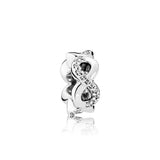 S925 Sterling Silver Heart Beads for DIY Bracelet Jewelry