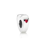 S925 Sterling Silver Heart Beads for DIY Bracelet Jewelry