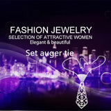 Kpop Necktie Shape Pendant Necklace Women Set
