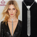 Kpop Necktie Shape Pendant Necklace Women Set